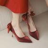 2026  Elegant Women Bride Wedding High Heel Shoes Fashion Sexy  Ladies Dress Loafers Party Performance Women Pointed-toe Shoes