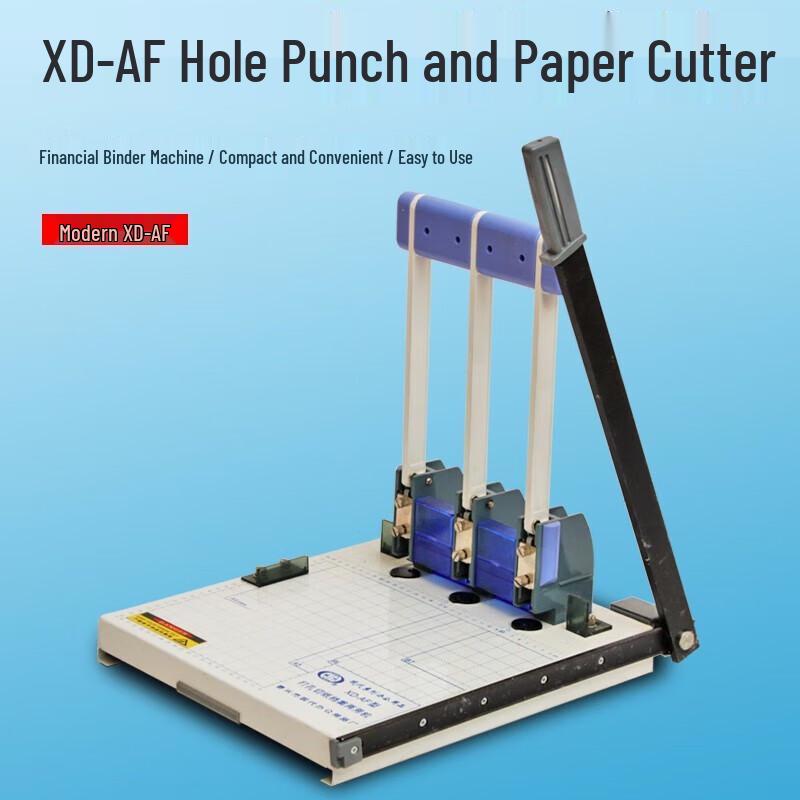 Modern XD-AF Heavy-Duty Three-Hole Punch & Binding Machine