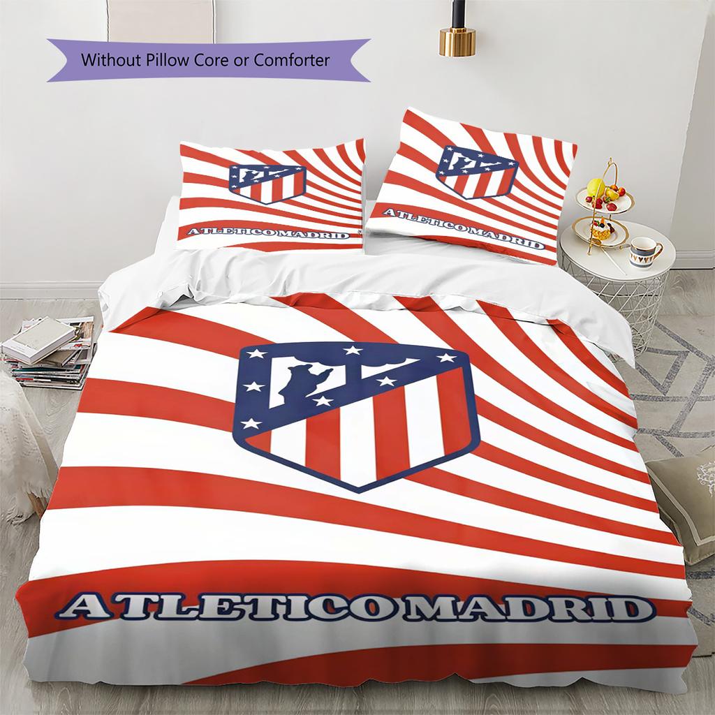 Ensemble couette et taies d'oreiller Atleti Décoration de maison Cadeau d'anniversaire (1 housse de couette + 2 taies d'oreiller, sans garniture.)