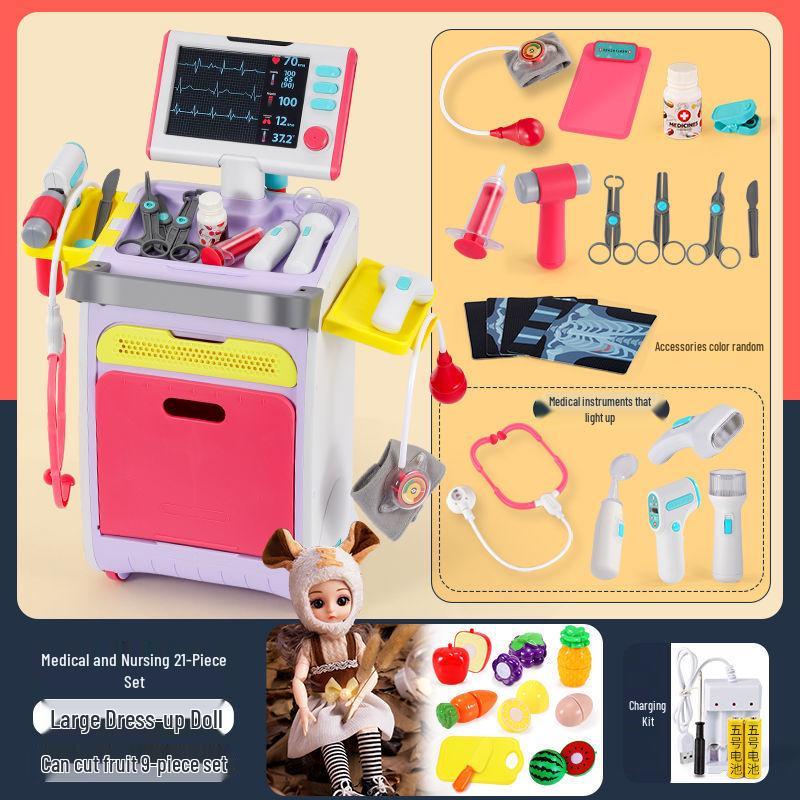 Kids' Doctor & Nurse Playset - Dollhouse Medical Kit for Kindergarten