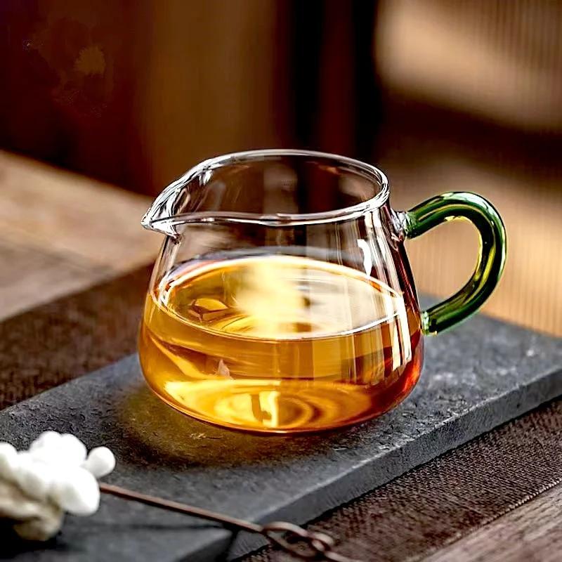 200ml Heat Resistant Glass Fair Cup Household Pourer Glass Creamer Pot Coffee Tea Glass Dispenser Chahai Kungfu Tea Set Accessor