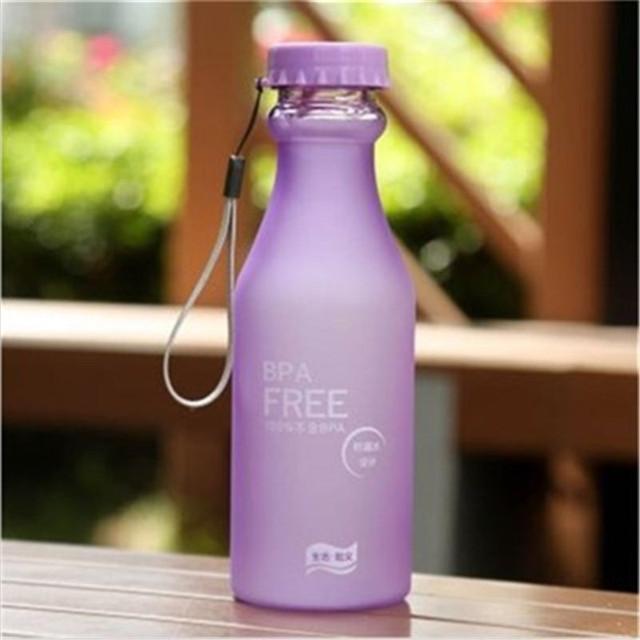 550ML Candy Color BPA Free Water Bottles Leak-proof Drinking Cup Kettle Outdoor Sports Water Bottle for Travel Running Camping