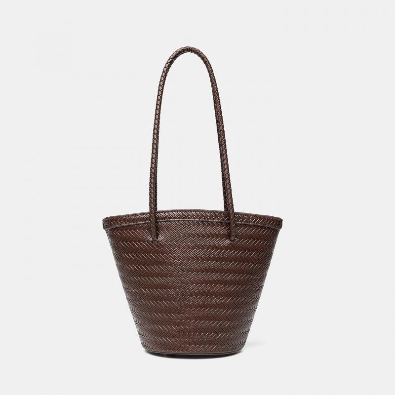 Niche 2026 Summer Trendy French Retro Woven Bag - Mother-Child Shoulder & Handheld Vegetable Basket
