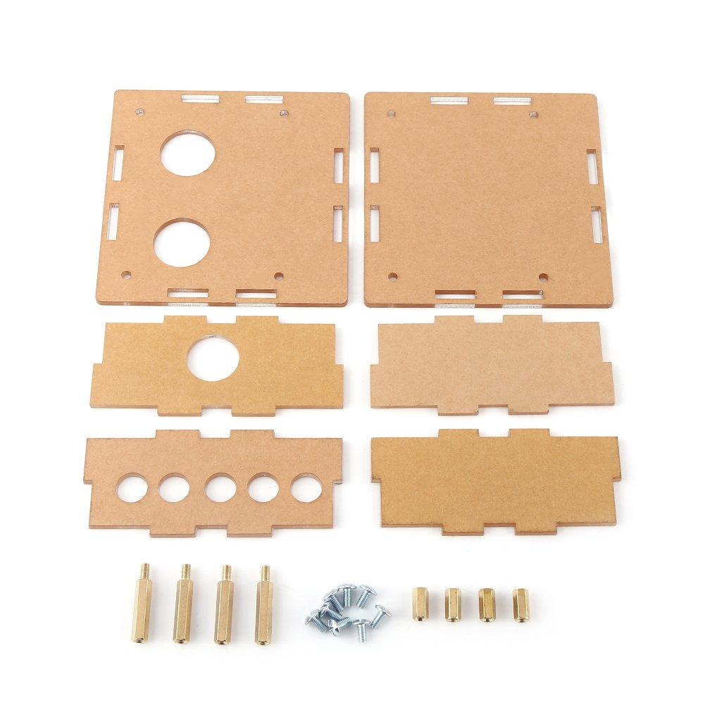 Oumefar 6J1 Acrylic Case Shell Electron Tube Valve Preamp Amplifier Board Housing Protective Tube Preamplifier Kit for 1 Channel Audio Component