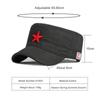 Spring Flat Baseball Hat for Men 3D Pentagram Embroidery Dad Cap Red Star Flat Hat Dailywear Visor Outdoor Sun Cap