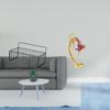 Floating Metal Wall Organizer Baskets And Ballet Dancer Statue Sculpture for Kitchen Bathroom Living