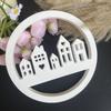 Hollow House Wreath Resins Molds for Making Tealight Holder Decorations Holiday Gift Room Decorations Art Craft Project