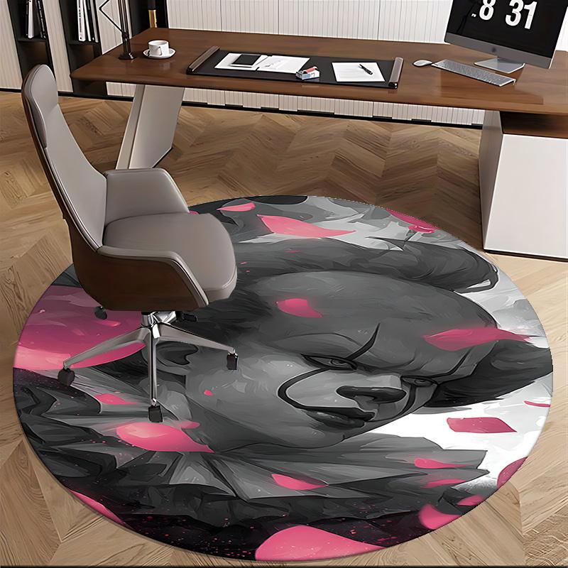 Clown Chair Mat - Round Carpet for Home Decor, Office Use, Living Room, Bedroom, Gift Idea0236b