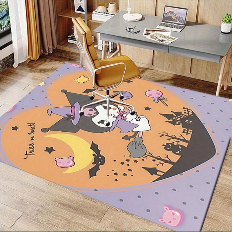 Office Rug Halloween, Kuromi Anti-Slip Rug, Machine Washable for Living Room, Bedroom, Office, Multiple Sizes, Bedroom Mat, Decorative Mat, Durable Ma