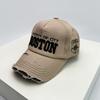 New Unisex Letter Embroidery Broken Style Baseball Hats Breathable Personal Sunshade Peaked Caps Versatile Fashion Street Retro