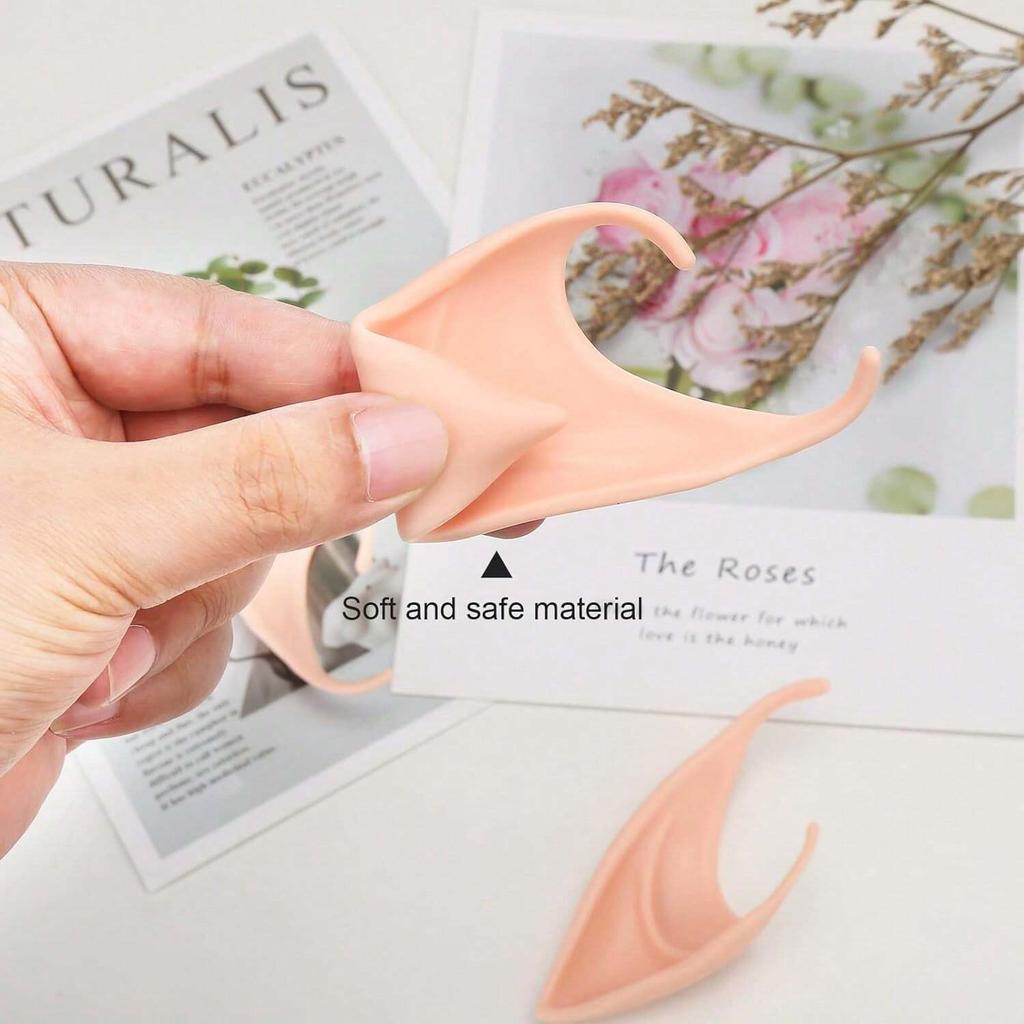 1-10 Pair Christmas Elf Ears Decoration Angel Elf Ears Masquerade Party Costumes Xmas Party Supplies Photo Props Kids Gift