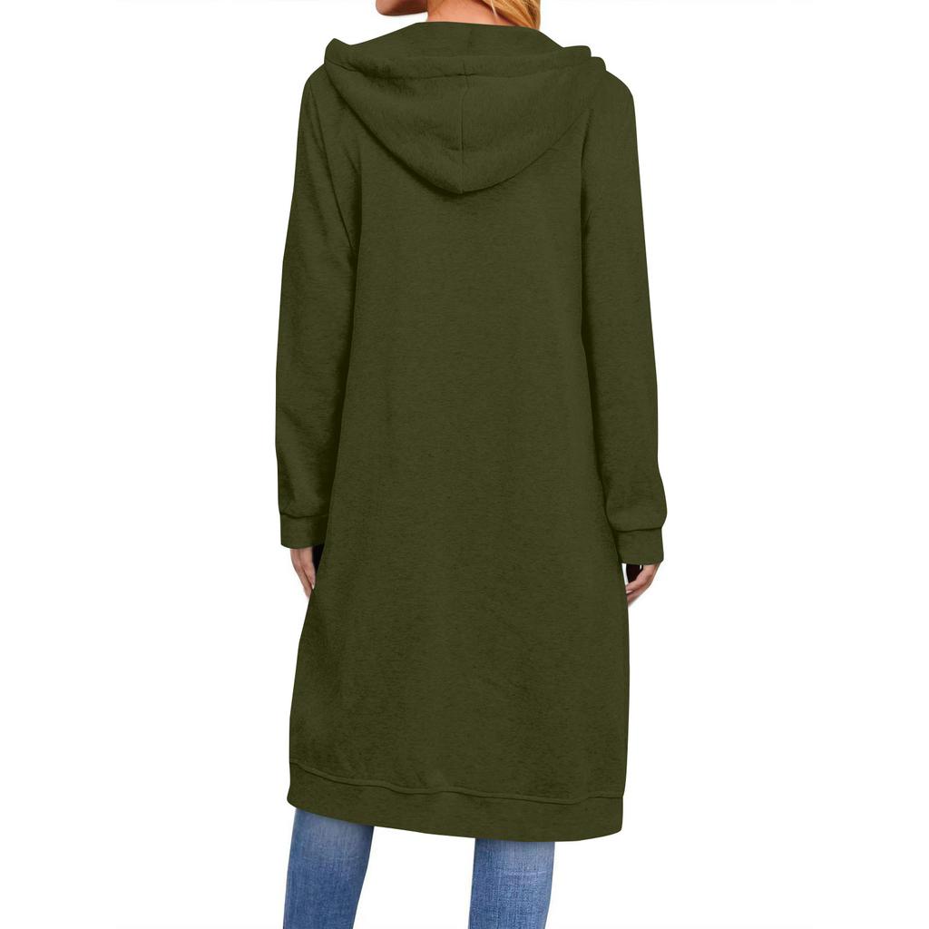 Women's Zip Up Hoodies Oversized Fleece Long Pullover Hooded Sweatshirts Casual Long Sleeve Fall Hoodie Jacket