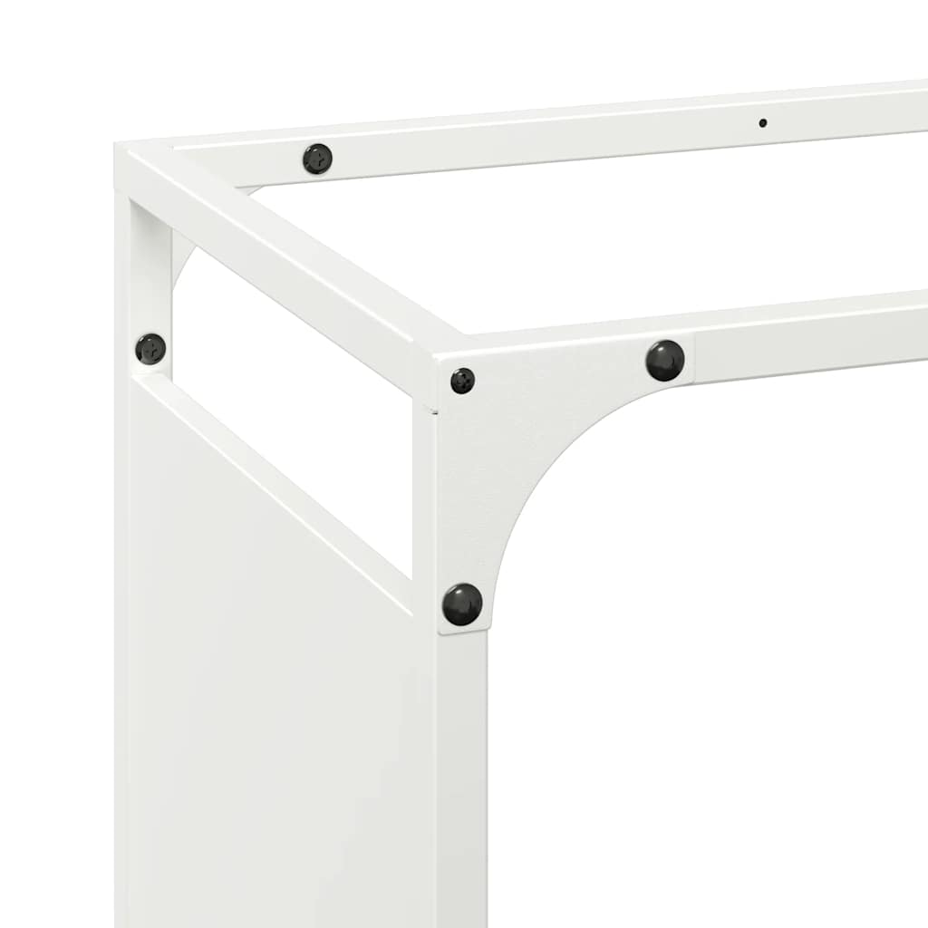 Firewood Rack White 60x28x90 cm Cold Rolled Steel