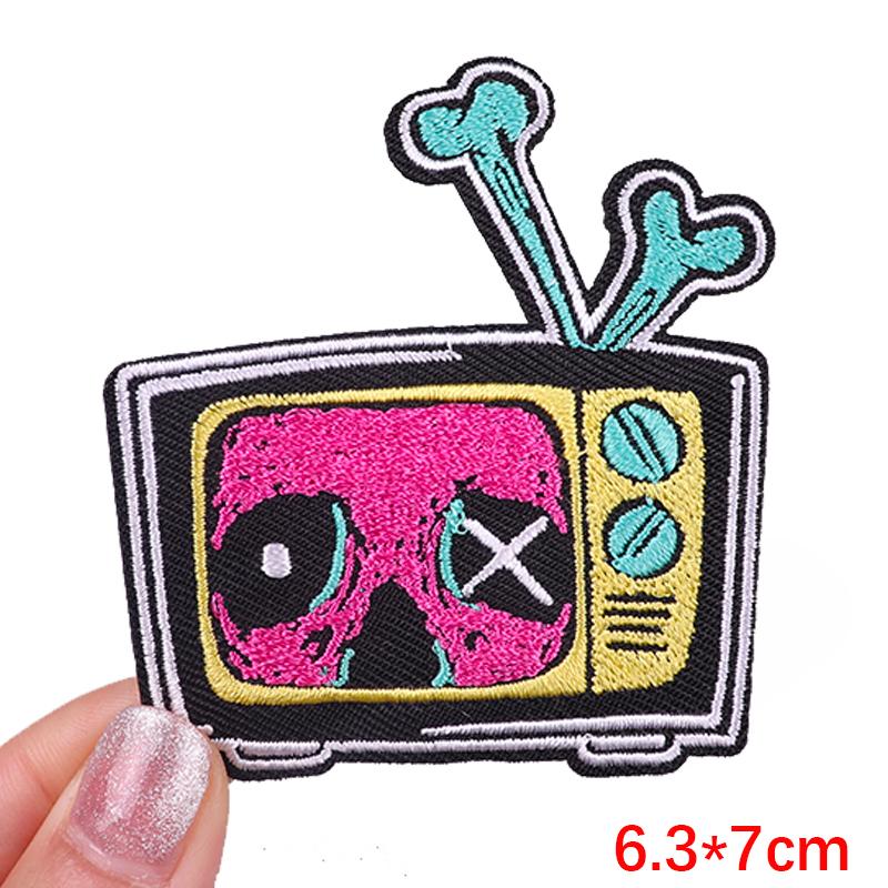 Cartoon Embroidery Patch Iron On Patches For Clothing DIY Radio Game Console Camera Patch Embroidered Patches On Clothes Decor