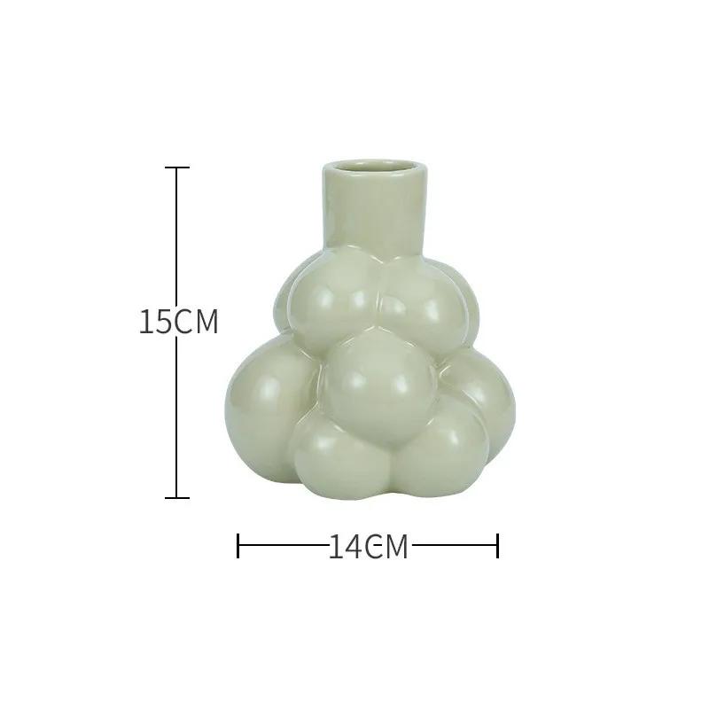 Creative Grape Shape Glaze Small Vase Decoration Living Room Dried Flowers Flower Arrangement Desktop Decoration Home Decoration