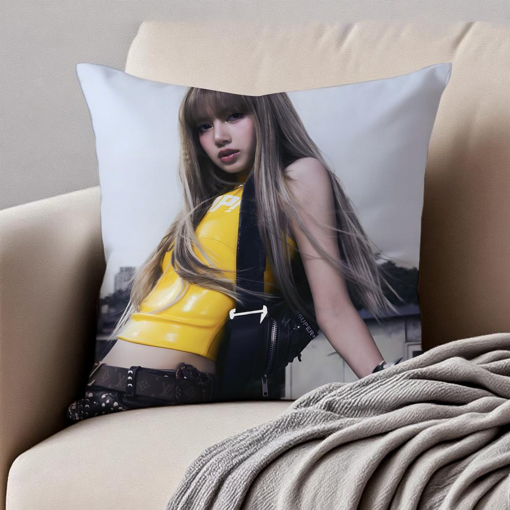 Singer LLisa Cushion Cover Pillowcase Antidustmite Invisible Zipper Short Plush Sofa Cushion