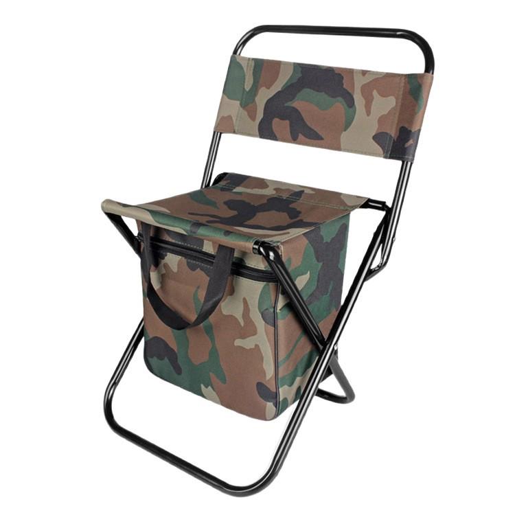 Portable Outdoor Folding Fishing Chair-Stool with Backrest and Storage Bag