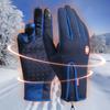 Winter Warme Radhandschuhe Herren Damen Volle Finger Wasserdicht Touchscreen Fleecehandschuhe für Outdoor Sport Motorradfahren Skifahren
