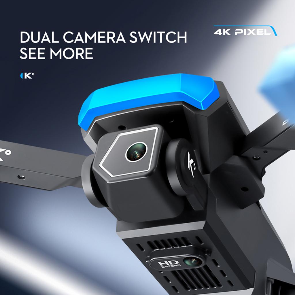Remote Control Drone with Daul Camera 4K 4-Sides Obstacle Avoidance Optical   Positioning   Foldable Quadcopter with Storage Bag 3 Battery