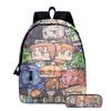 ROBLOX Backpack Elementary and Secondary School Bag Children's Backpack Anime Cartoon Backpack Lunch Bag Pencil Case