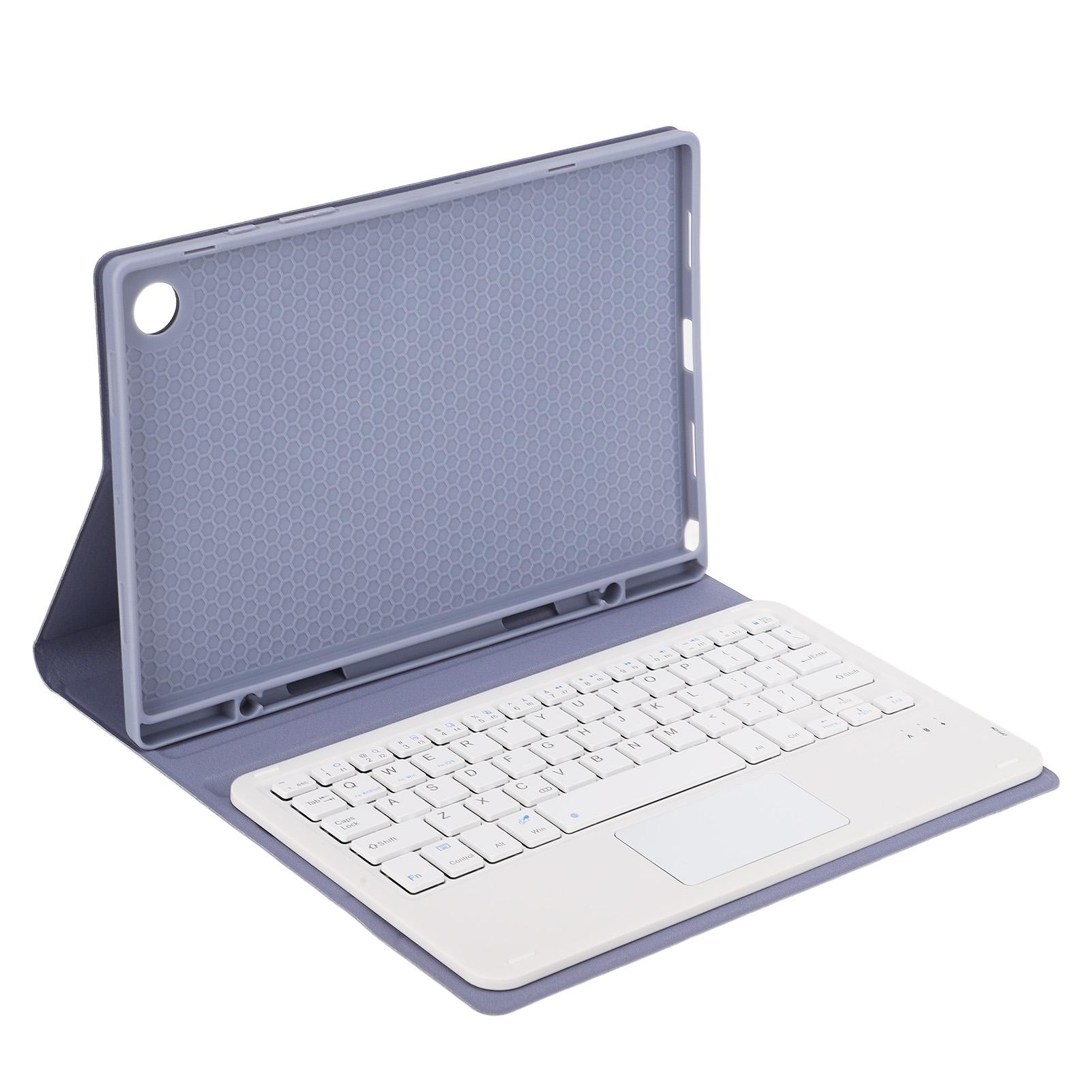 

Для планшета Tab A8 чехол-клавиатура со стабильной печатью съемная точная резка PU беспроводная клавиатура для планшета with touch лаванды фиолетового