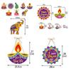 Mode DIY Diwali Dörrhänge Hängen Papper Glad Diwali Väggdekorationer Diwali Hängande Prydnad Deepavali Festival