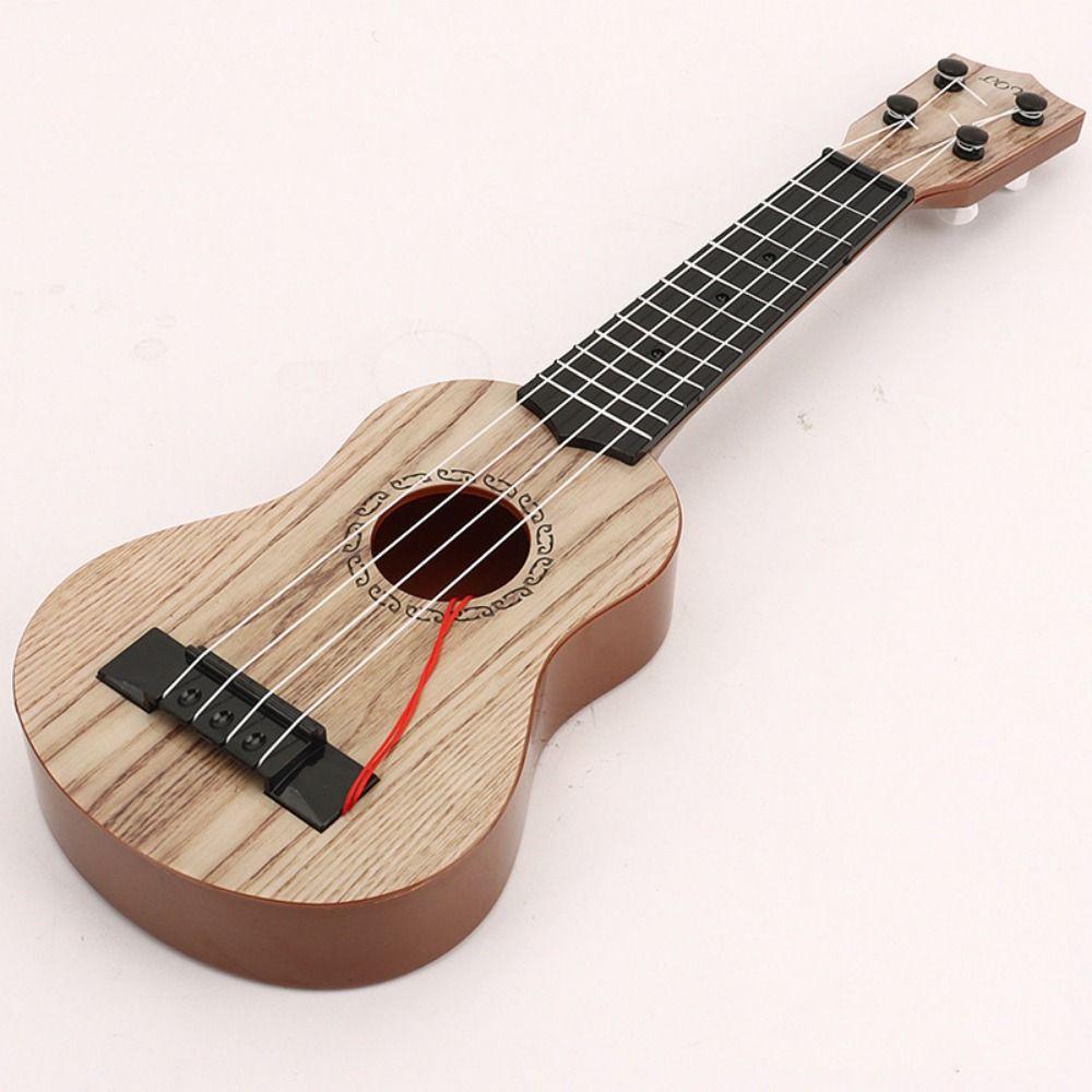 4 Strings Ukulele Musical Instrument Yukrili Adjustable String Knob Simulation Ukulele Playable Classical Small Guitar