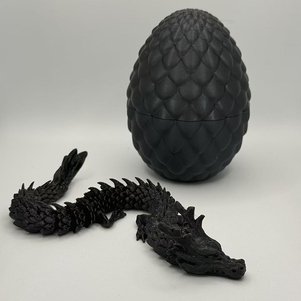 6.5Cm Dragon Scale Egg+15Cm Dragon New 3D Printing Dragon Flying Dragon Rotating Articulated Wing Dragon Home Decor