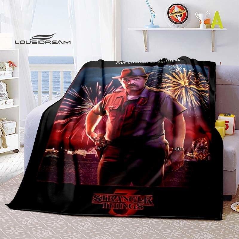 Stranger Things Supernatural Blanket Flannel Fluffy Fleece Throw Blanket Bed Linings Sofa Travel Camping Blankets