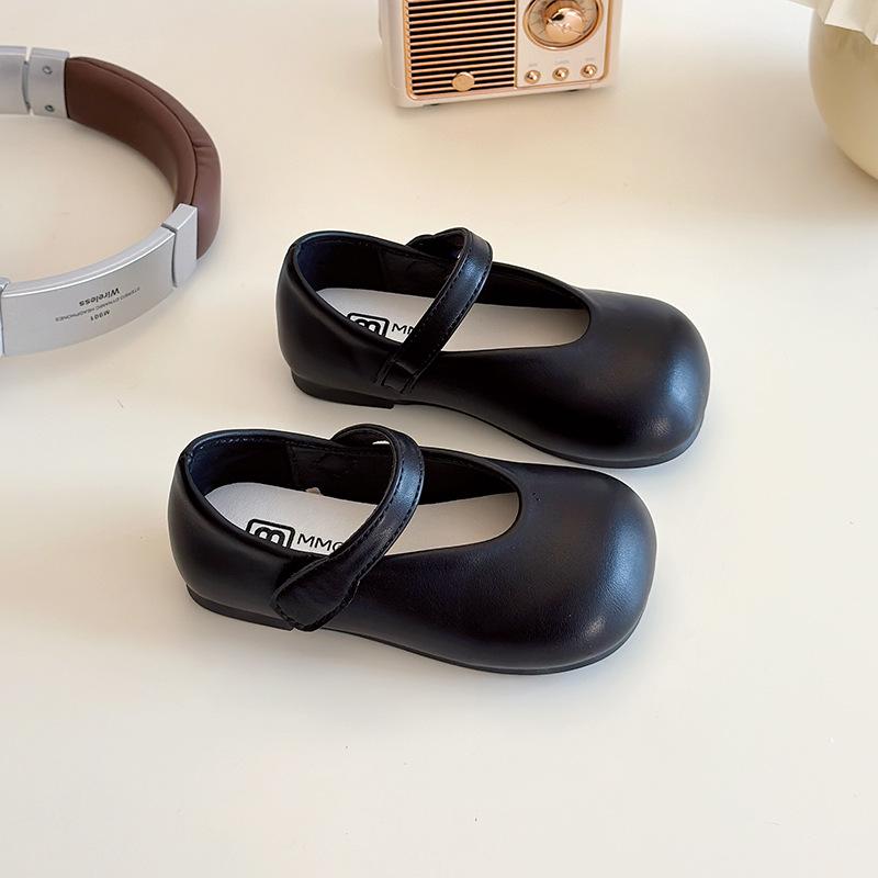 

Кожаные туфли-принцессы с круглым носком для девочек - 2025 Весна/Осень Мода в корейском стиле для детей среднего и младшего возраста Price for custom order of 2000 pairs чёрный