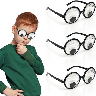 Googly Eyes Glass, Funny Glasses Pranks Toy, Novely Shaking Giant Eye Glasses 3 páry brýlí