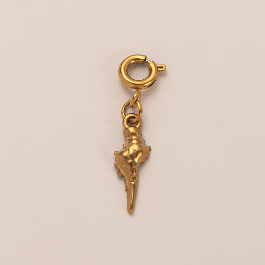 Colorful Ocean Snail starfish turtle shells Charm For Women Stainless steel Gold Color Pendant Bracelet DIY Making Jewelry