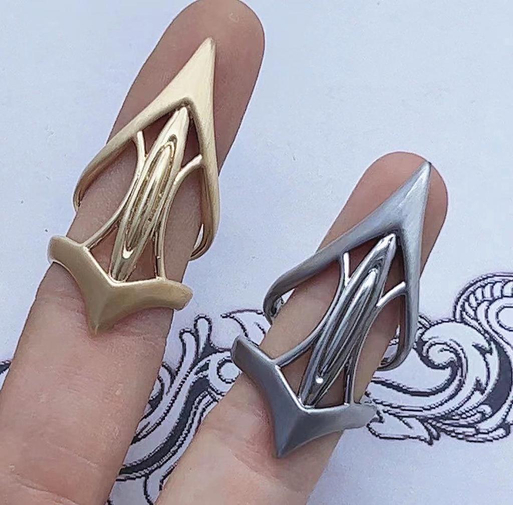 Gothic Punk Design High-End Ring, Retro Adjustable Opening Ring For Both Men And Women