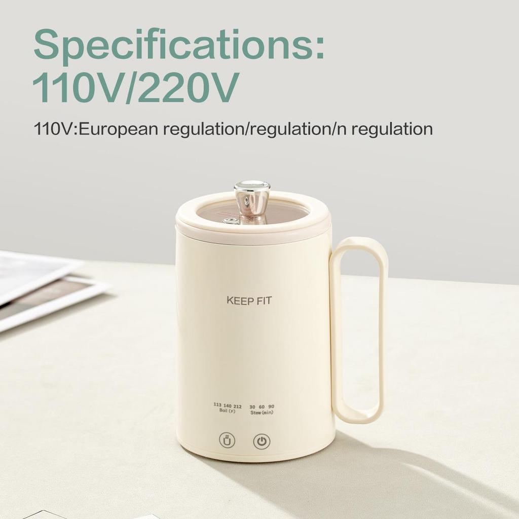 Portable Electric Tea Kettle with Timer and Infuser - All-in-One Stewing and Boiling Cup