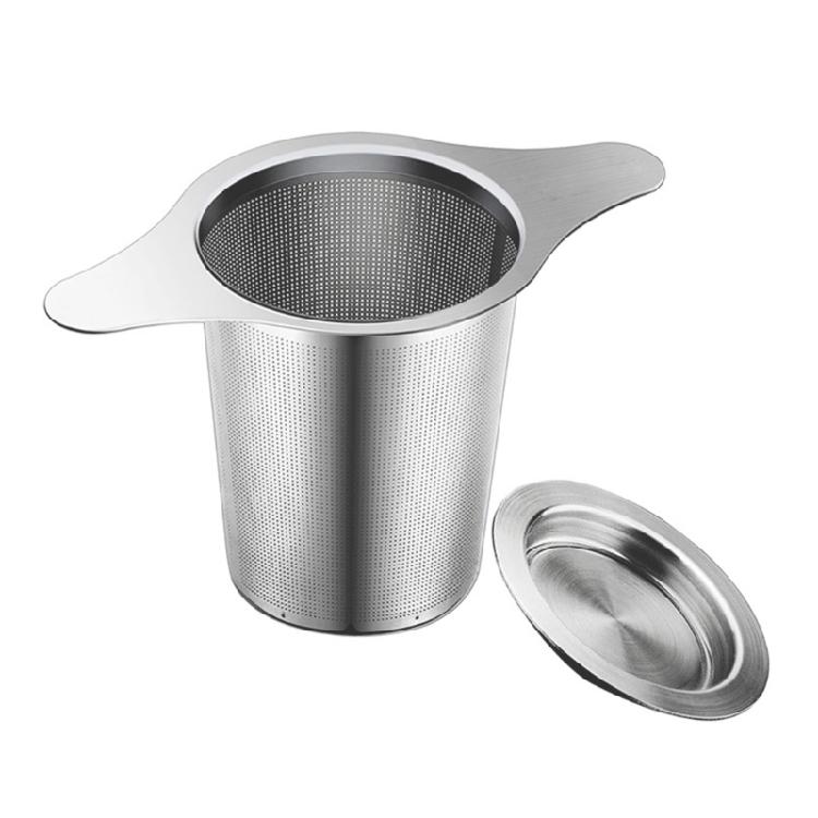 Multifunctional Tea Strainers Fine Tea Infuser with Lid and Double Handle