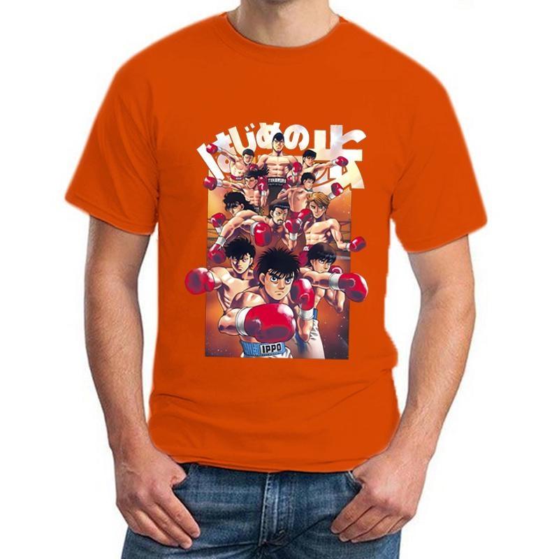 Anime Hajime No Ippo Graphic T Shirt Men Fashion Personality Printed Short Sleeve Casual Outdoor Round Neck Loose Cozy Tees