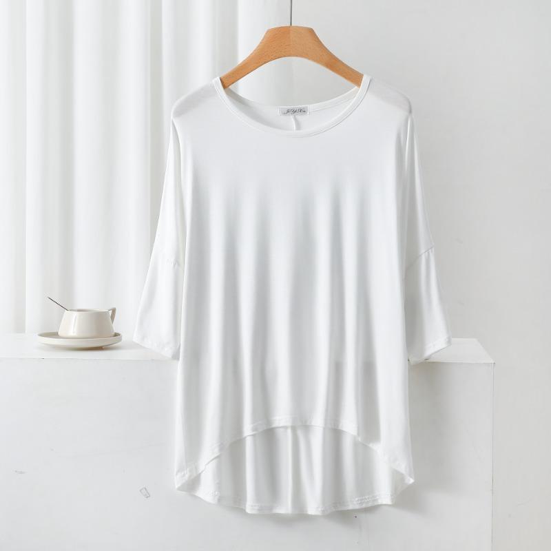 Loose Three Quarter Sleeve T-shirt for Women Summer Thin Round Neck Simple Versatile Top Base Layer T-Shirts Women’s
