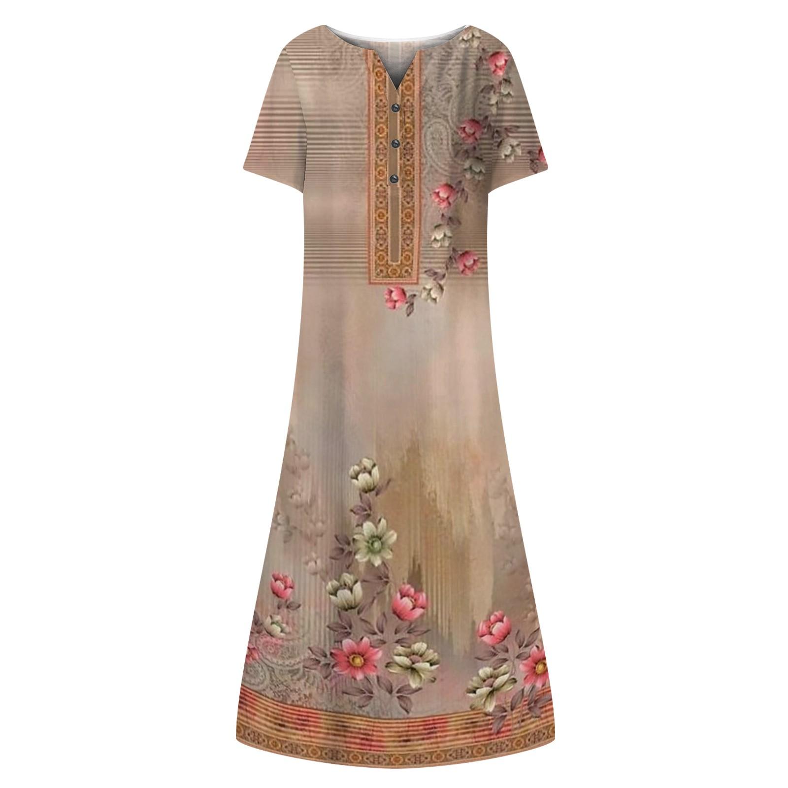 Женская летняя повседневная модная пляжная свинг-юбка с v-образным вырезом и короткими — фото 4