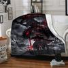 Solo Leveling Igris Print Flannel Blanket High Quality Warm Comfortable Cover for All Seasons Perfect for Gifts Home Decor