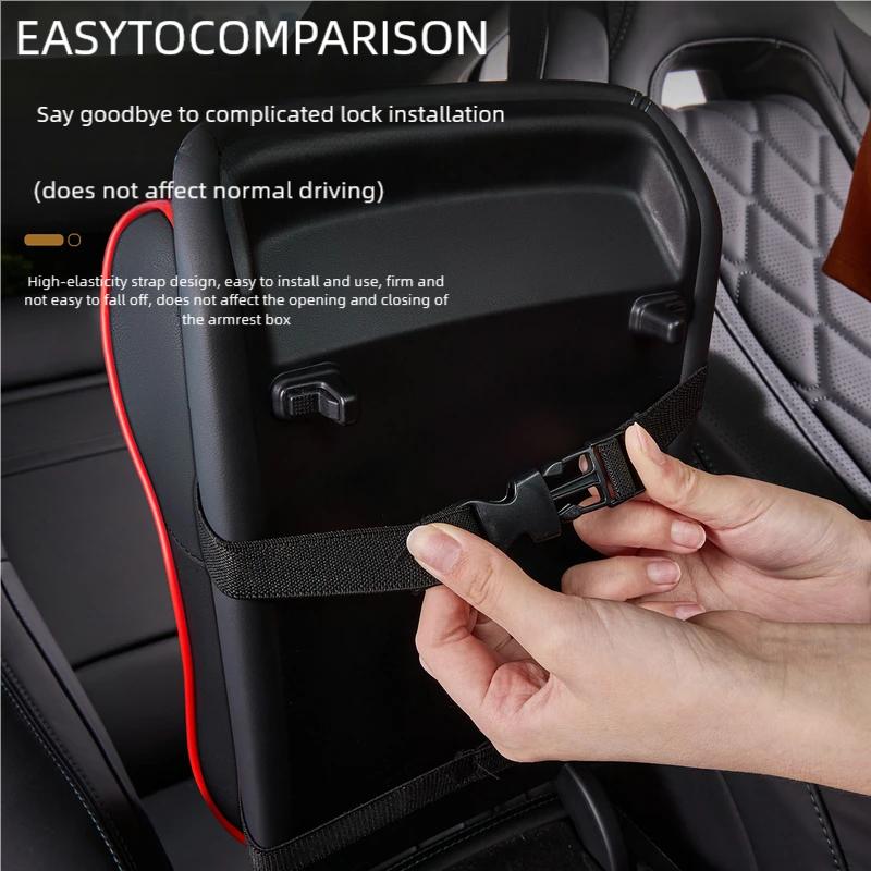 Quilted Memory Foam Car Center Console Armrest Pad - All Weather Height Adjustable Auto Accessory