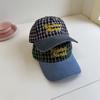 IG Blogger Plaid Splicing Letter Embroidery Baseball Cap Women's Spring New Cap Men Show Small Face