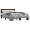 VidaXL Bed Frames Brown Oak 120x200 Cm Engineered Wood and Metal, Bed, Guest Bed, Double Bed, Bedroom Furniture At 3280201