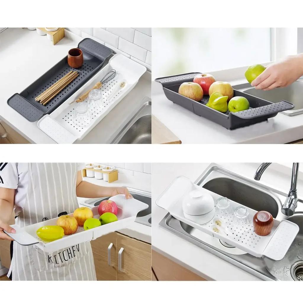 Bathtub Tray Expandable Drain Bathtub Shelf Detachable Multifunctional PP Bathtub Storage Organiser 55-78 CM Adjustable NEW