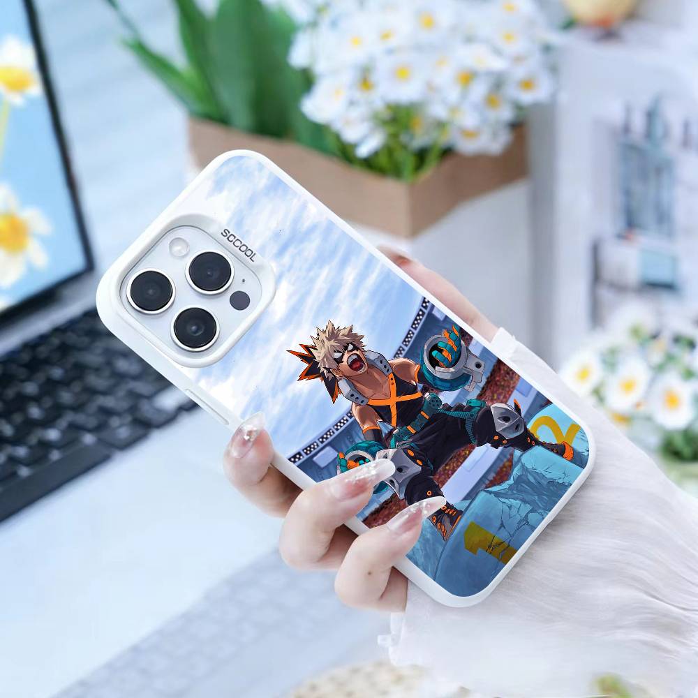 Katsuki Bakugo p-Hero Academia Phone Case For iPhone 17,16,15,14,13,12,Pro MAX Black Matte Shockproof Cover