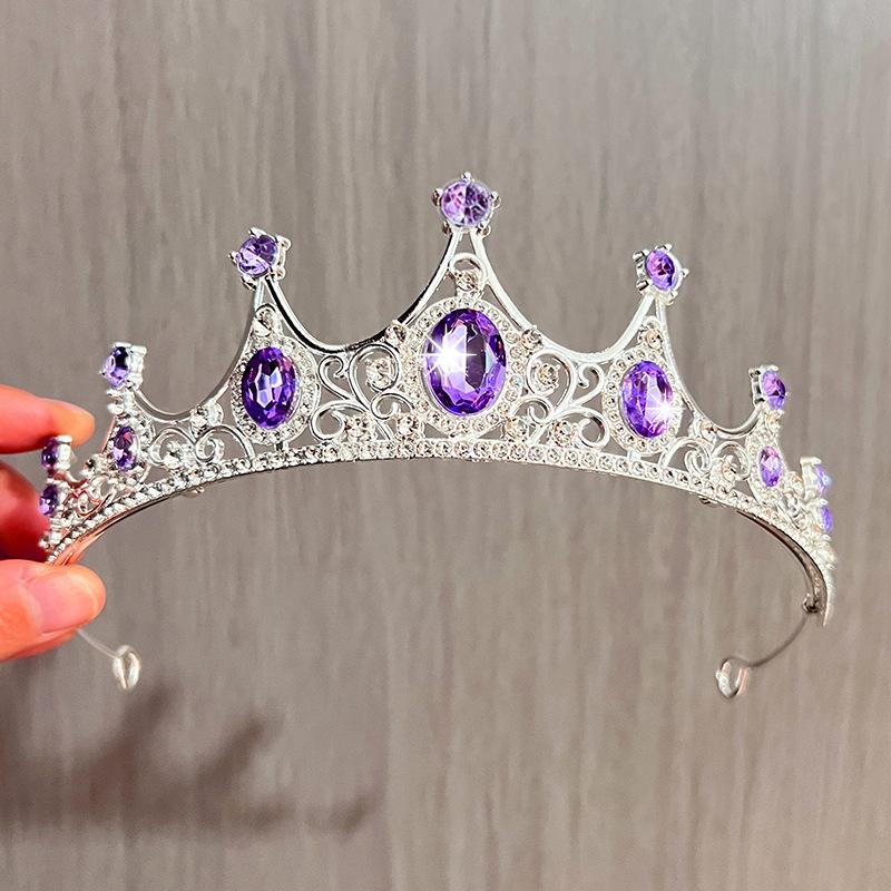 New Rhinestone Crown Bridal Wedding Headdress Lolita Female Princess Birthday Hair Accessories Alloy Full Diamond Crown