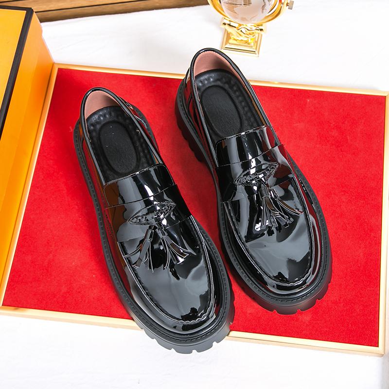Casual Shoes Mens Comfortable Driving Loafers Light Moccasins Men Fashion Sequins Bling Party Wedding Black Dress Flats Tassel