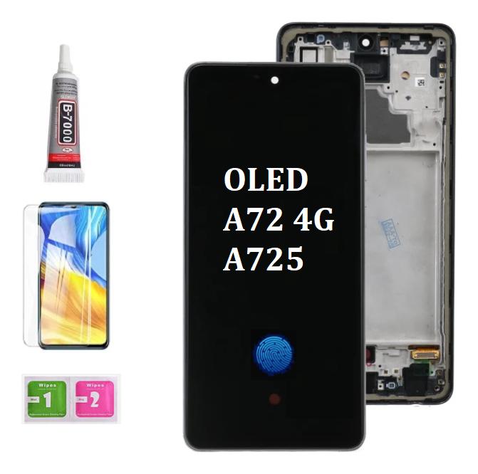 

OLED-екран + рамка, сумісний з Samsung A72 4g A725 чорний