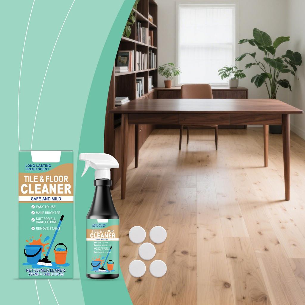 Floor Cleaning Liquid,Floor Stain Remover,Household Cleaner Is Applicable To Various Materials Such As Ceramic Tiles And Wooden Floors,237ml