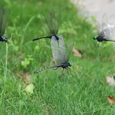 Repelente de Mosquitos para Exterior Simulación Palo Cuerda Libélula Artefacto Repelente de Libélulas Estacas Libélula Decoración de Jardín Planta Césped