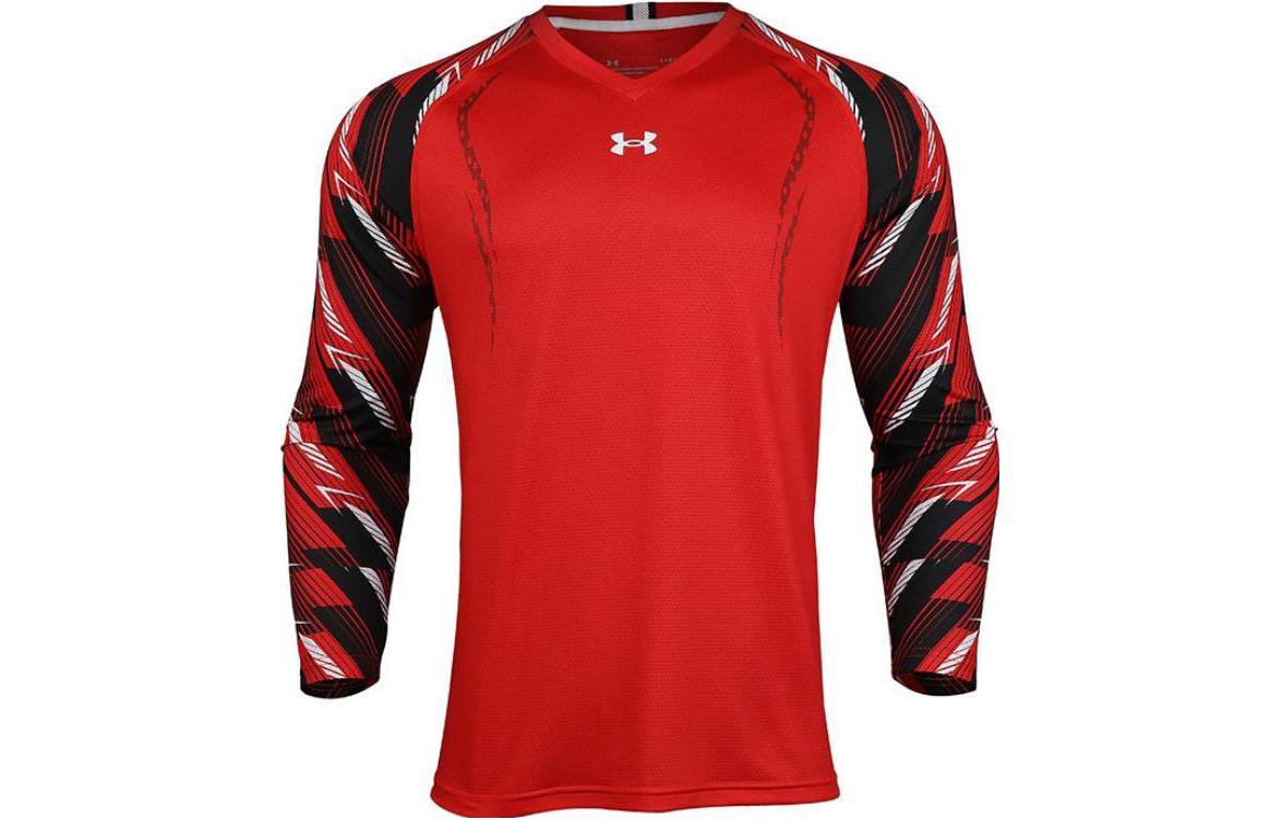 Under Armour T Shirts Men s Red V Neck Moderate Straight Fit 21500538-600 XL